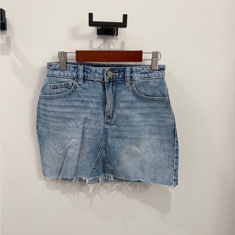 Hollister Light Blue Denim Mini Skirt